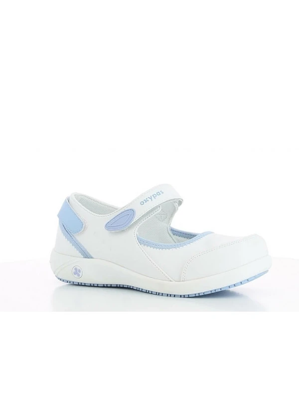 Ballerine Médicale Blanche Et Bleu Nelie Oxypas 6 Ballerine Médicale Blanche Et Bleu Nelie Oxypas – Image 4