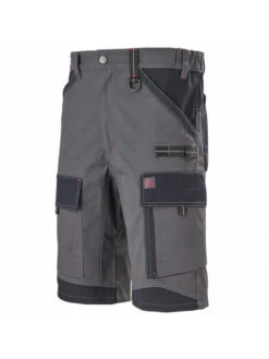 Bermuda De Travail Gris Charcoal Et Noir Crusher