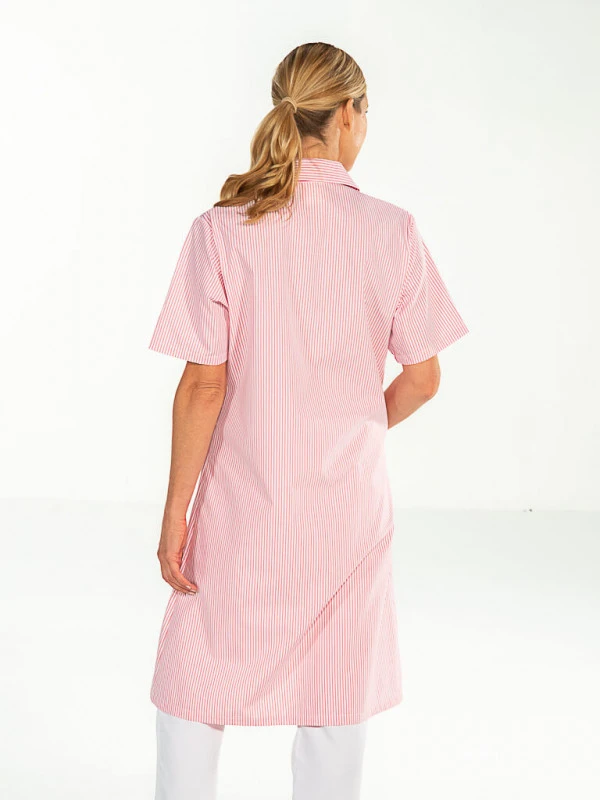 Blouse Agent Entretien Manches Courtes Rayé Rose MADONA 5 Blouse Agent Entretien Manches Courtes Rayé Rose MADONA – Image 3