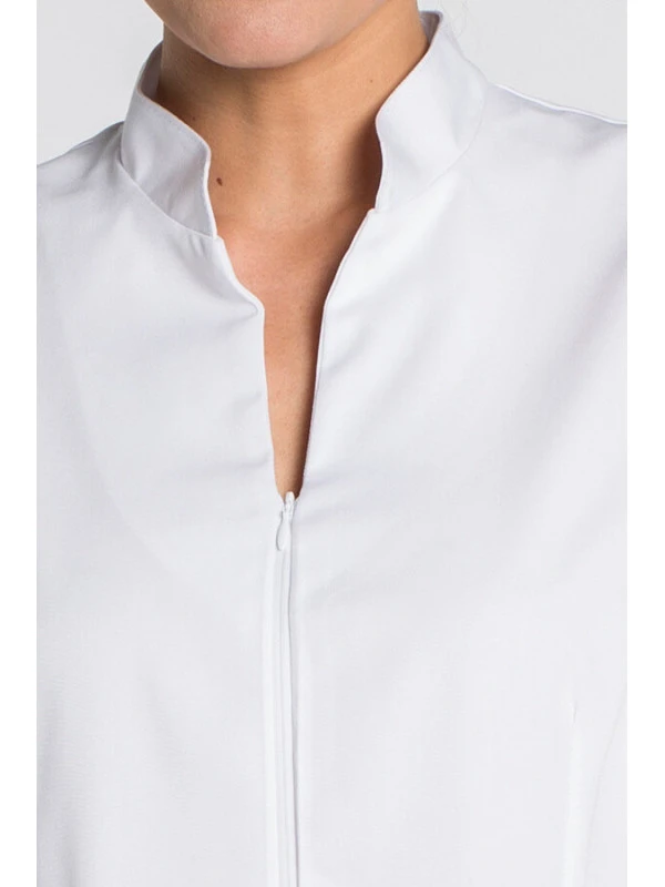 Blouse Blanche D?esthétique Sans Manche 4 Blouse Blanche D?esthétique Sans Manche – Image 2
