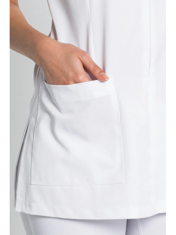 Blouse Blanche D?esthétique Sans Manche 5 Blouse Blanche D?esthétique Sans Manche – Image 3