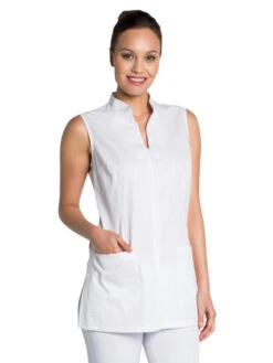 Blouse Blanche D?esthétique Sans Manche