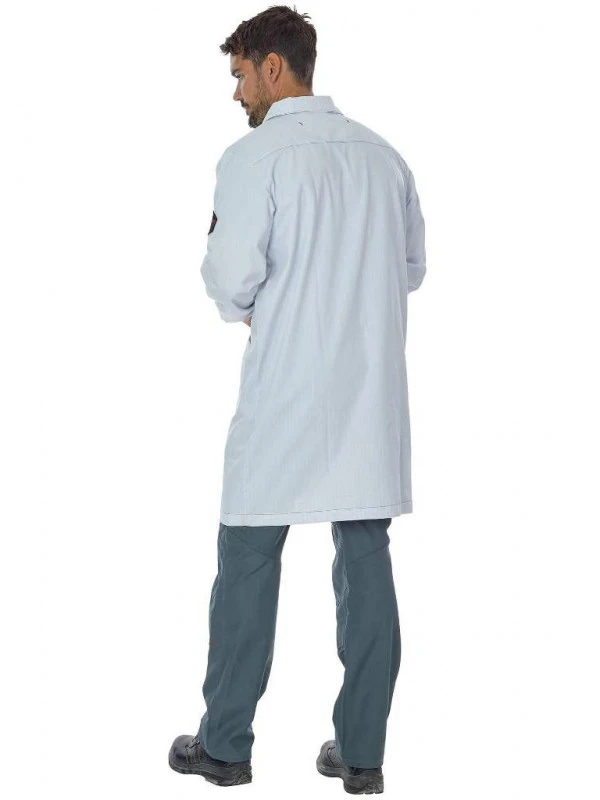 Blouse Blanche De Travail Poignets Tricot Marius A. Lafont 5 Blouse Blanche De Travail Poignets Tricot Marius A. Lafont – Image 3