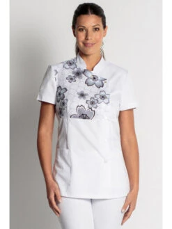 Blouse Blanche Esthéticienne Col Mao, Natural 10 Blouse Blanche Esthéticienne Col Mao, Natural -Travail Professionnels Vêtements Magasin blouse blanche estheticienne col mao natural 3