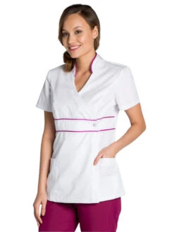 Blouse Blanche Et Rose Caducée