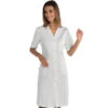 Blouse Blanche Médicale Boutons Pressions Tissu Ultra Léger -Travail Professionnels Vêtements Magasin blouse blanche medicale boutons pressions tissu ultra leger 1