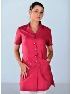 Blouse Esthétique Luxa Lit De Vin -Travail Professionnels Vêtements Magasin blouse bordeaux d esthetique luxa 4