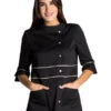 Blouse Courte Noire Glamour -Travail Professionnels Vêtements Magasin blouse courte noire glamour