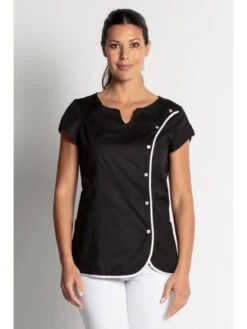 Blouse D'esthetique Black Look -Travail Professionnels Vêtements Magasin blouse d esthetique black look 3