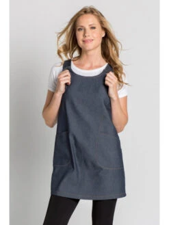 Blouse De Service Sans Manche Femme Coloris Bleu Jean