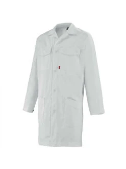 Blouse De Travail à Manches Longues Blanc Ambre