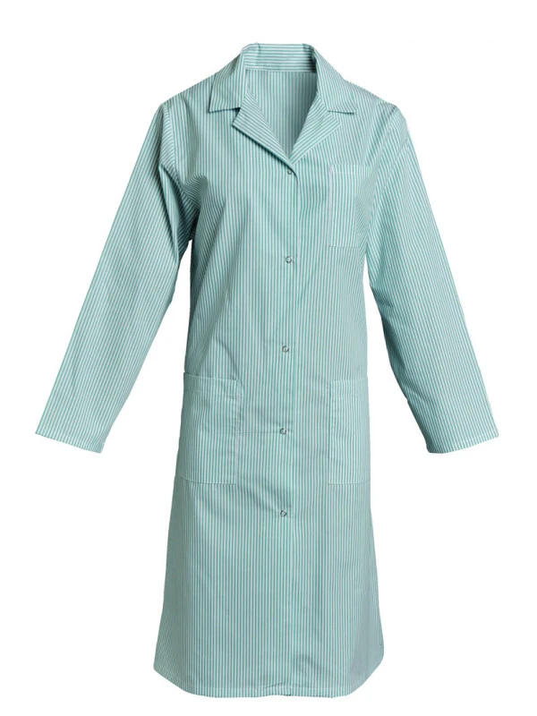 Blouse De Travail Agent Entretien Rayé Vert Manches Longues MADONA 6 Blouse De Travail Agent Entretien Rayé Vert Manches Longues MADONA – Image 4