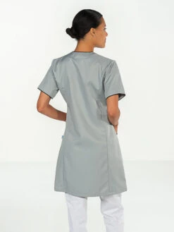 Blouse De Travail Femme Manches Courtes Gris ELIN -Travail Professionnels Vêtements Magasin blouse de travail femme manches courtes gris elin 2