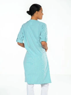 Blouse De Travail Femme Manches Longues Ajustables Rayé Bleu LISA -Travail Professionnels Vêtements Magasin blouse de travail femme manches longues ajustables raye bleu lisa 2