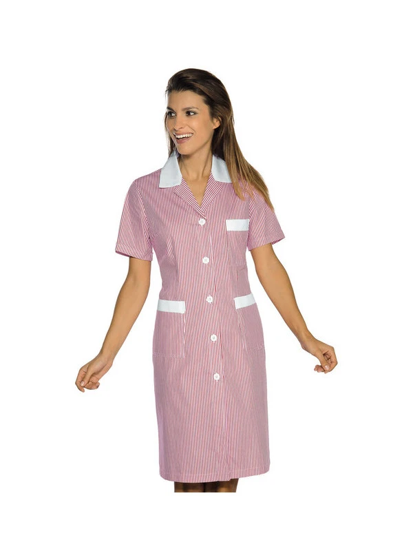 Blouse De Travail Manches Courtes Positano Rayé Rose Blanc 3 Blouse De Travail Manches Courtes Positano Rayé Rose Blanc