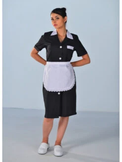 Blouse De Travail Noire Pour Femme -Travail Professionnels Vêtements Magasin blouse de travail noire pour femme 3