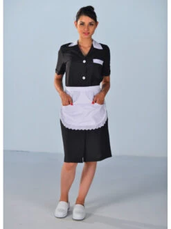 Blouse De Travail Noire Pour Femme -Travail Professionnels Vêtements Magasin blouse de travail noire pour femme 4