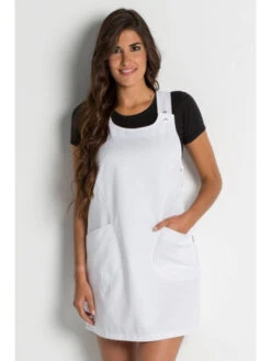 Blouse De Travail Sans Manche Blanc Femme