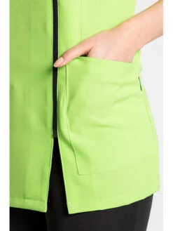 Blouse De Travail Sans Manche Luxe Style, Vert Pistache -Travail Professionnels Vêtements Magasin blouse de travail sans manche luxe style vert pistache 2