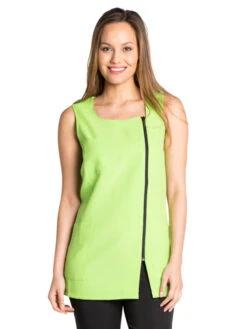 Blouse De Travail Sans Manche Luxe Style, Vert Pistache