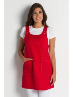 Blouse De Travail Sans Manche Rouge Femme 7 Blouse De Travail Sans Manche Rouge Femme -Travail Professionnels Vêtements Magasin blouse de travail sans manche rouge femme 2