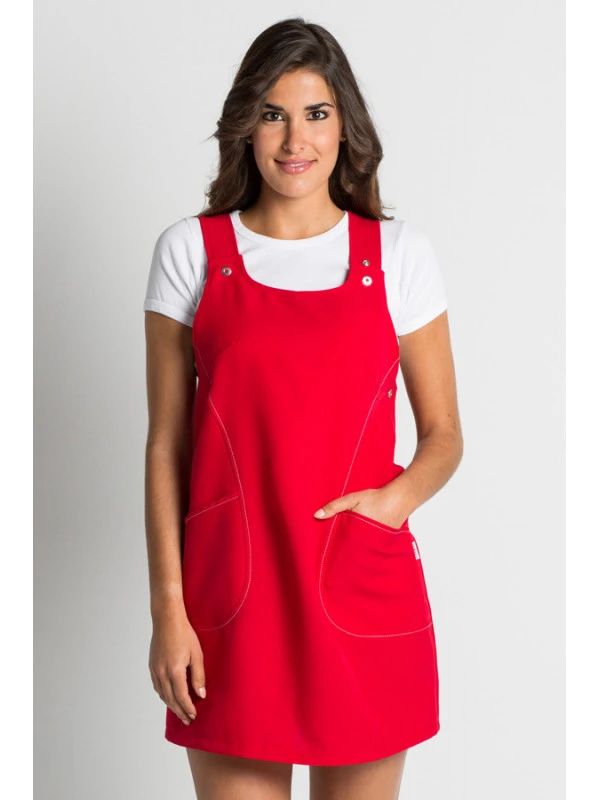 Blouse De Travail Sans Manche Rouge Femme 3 Blouse De Travail Sans Manche Rouge Femme