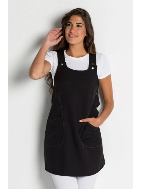 Blouse De Travail Sans Manche Noir Femme 5 Blouse De Travail Sans Manche Noir Femme – Image 3