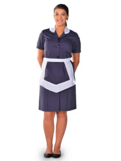 Blouse Femme De Chambre à Manches Courtesfine Rayure Carlton