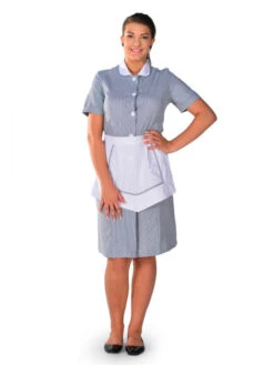 Blouse Femme De Chambre à Manches Courtes Grise Carlton