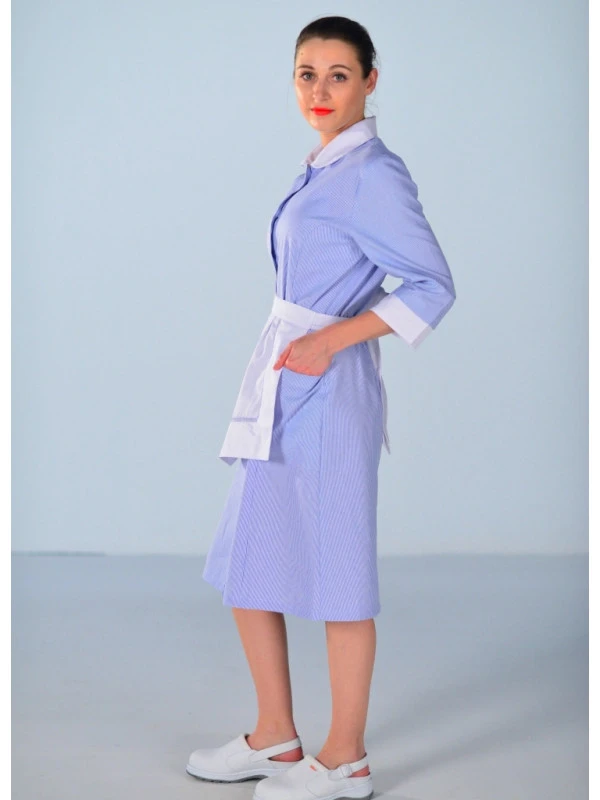 Blouse Femme De Chambre Bleu Ciel Carlton 4 Blouse Femme De Chambre Bleu Ciel Carlton – Image 2