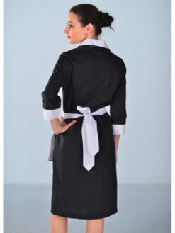 Blouse Femme De Chambre Noire Carlton -Travail Professionnels Vêtements Magasin blouse femme de chambre noire carlton 3