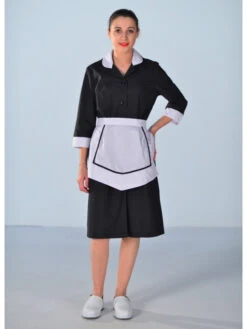 Blouse Femme De Chambre Noire Carlton -Travail Professionnels Vêtements Magasin blouse femme de chambre noire carlton 4