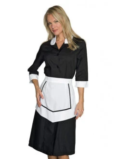 Blouse Femme De Chambre Noire Carlton -Travail Professionnels Vêtements Magasin blouse femme de chambre noire carlton 5