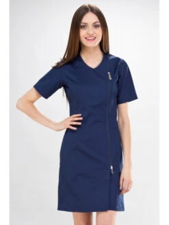 Blouse Longue Médicale Bleu Marine Dana Couture
