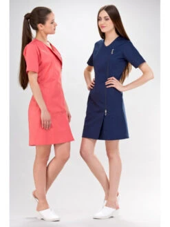 Blouse Longue Médicale Bleu Marine Dana Couture -Travail Professionnels Vêtements Magasin blouse longue medicale bleu marine dana couture 3