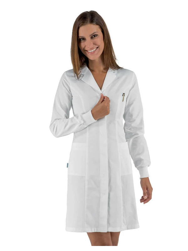 Blouse Médicale 100% Coton Manches Longues Isacco 3 Blouse Médicale 100% Coton Manches Longues Isacco