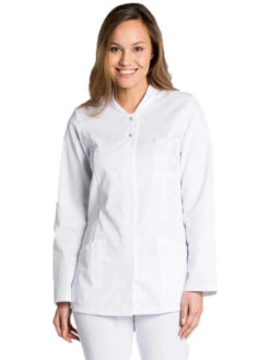 Blouse Médicale à Manches Longues Blanche Microfibre