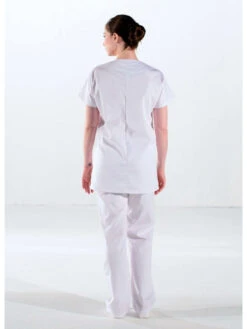 Blouse Blanche Médicale à Enfiler -Travail Professionnels Vêtements Magasin blouse medicale alexine coupe casaque 4