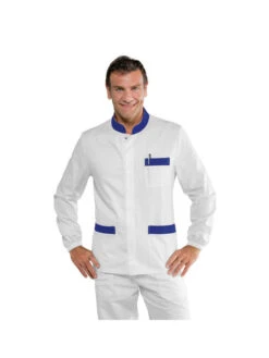 Blouse Médicale Blanc Bleu Pour Homme