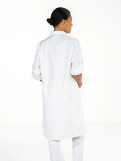 Blouse Médicale Blanche Manches Longues Réglables SARAH -Travail Professionnels Vêtements Magasin blouse medicale blanche manches longues reglables sarah 3