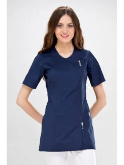 Blouse Médicale Bleu Marine Dana Couture -Travail Professionnels Vêtements Magasin blouse medicale bleu marine dana couture 3