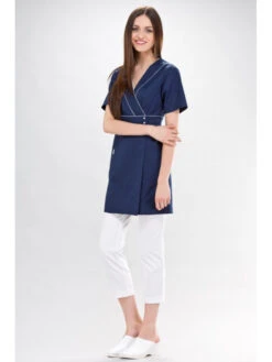 Blouse Médicale Bleu Marine Wera Couture -Travail Professionnels Vêtements Magasin blouse medicale bleu marine wera couture 4