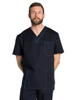 Blouse Médicale Bleu Stretch Pour Homme