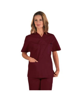 Blouse Médicale Bordeaux à Enfiler