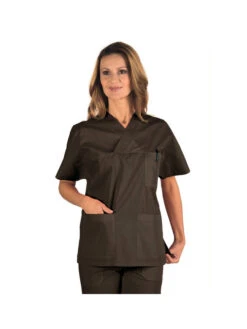 Casaque Médicale Col En V Unisexe Cacao