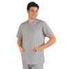 Casaque Médicale Col En V Unisexe Gris -Travail Professionnels Vêtements Magasin blouse medicale col en v unisexe gris