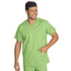 Casaque Médicale Col En V Unisexe Vert Pomme -Travail Professionnels Vêtements Magasin blouse medicale col en v unisexe vert pomme