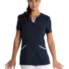 Blouse Médicale Courte Bleu Marine -Travail Professionnels Vêtements Magasin blouse medicale courte bleu marine