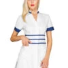 Blouse Médicale Femme Blanche Cheyenne -Travail Professionnels Vêtements Magasin blouse medicale femme blanche et bleu cheyenne