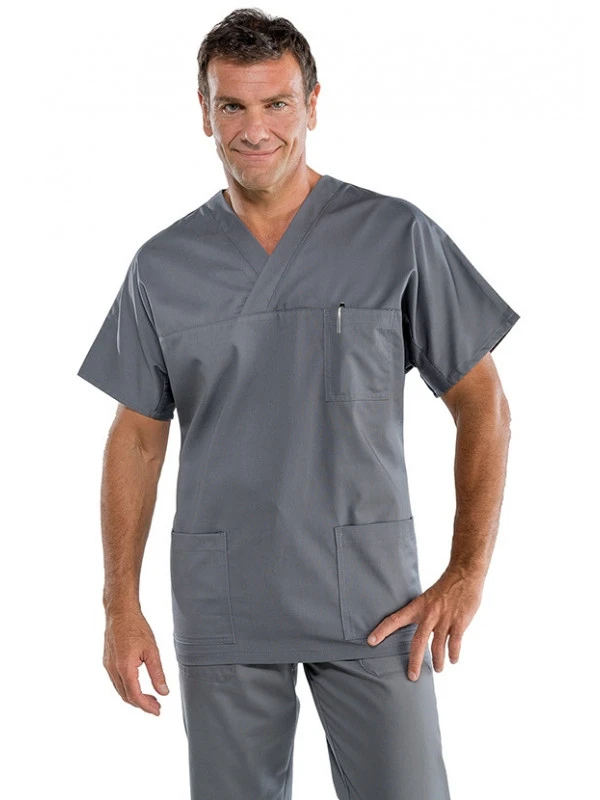 Blouse Medicale Grise à Enfiler 4 Blouse Medicale Grise à Enfiler – Image 2